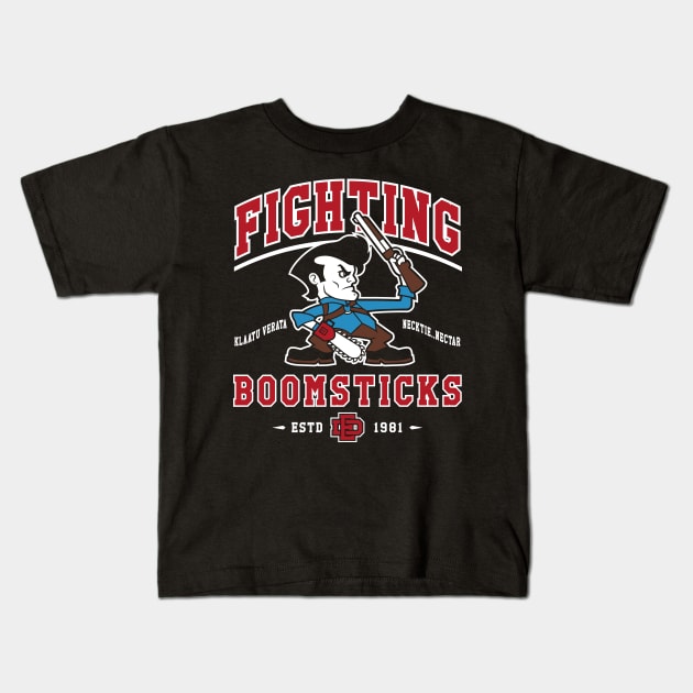 Fighting Boomsticks - Evil Dead - Horror - College Mascot Kids T-Shirt by Nemons
